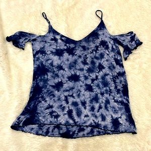 Blue Tie Dye Top